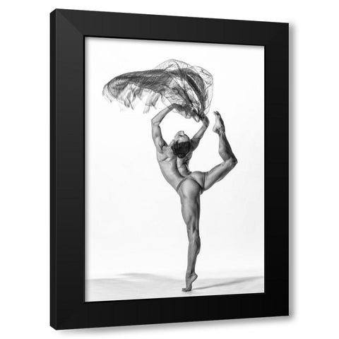 Power Attitude Dance Black Modern Wood Framed Art Print with Double Matting by Stalmans, Luc