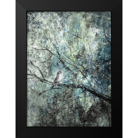 The Silence Of The Snow Black Modern Wood Framed Art Print by Devos, Delphine