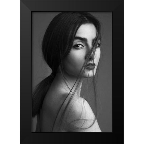 Saghar Black Modern Wood Framed Art Print by behnamkhoramshahi