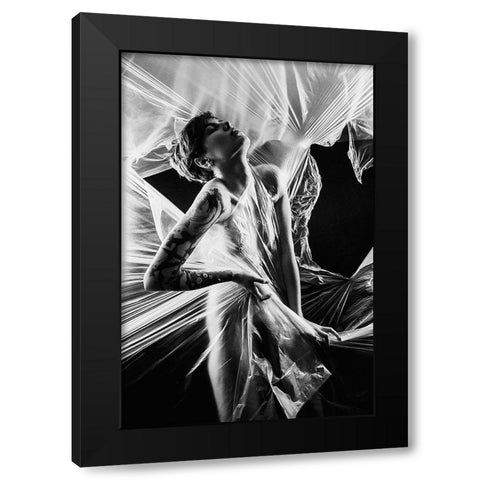 Untitled Black Modern Wood Framed Art Print with Double Matting by Bousca, Bogdan