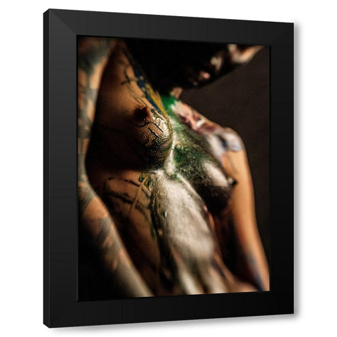 Untitled Black Modern Wood Framed Art Print with Double Matting by Bousca, Bogdan