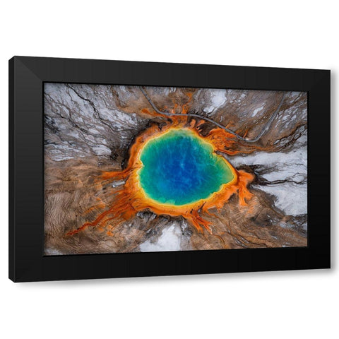 Colors Black Modern Wood Framed Art Print with Double Matting by Macua, Gerald