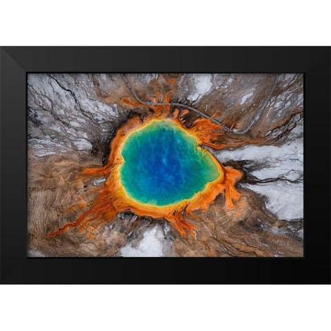 Colors Black Modern Wood Framed Art Print by Macua, Gerald
