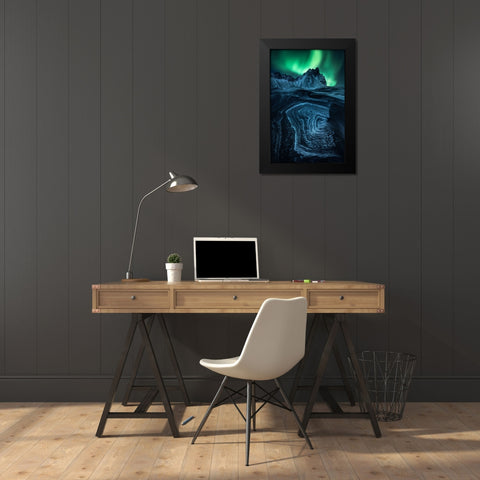Arctic Signs Black Modern Wood Framed Art Print by Gastager, Daniel