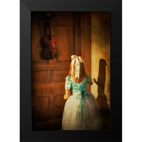 The Violn Black Modern Wood Framed Art Print by Wentworth, Harry