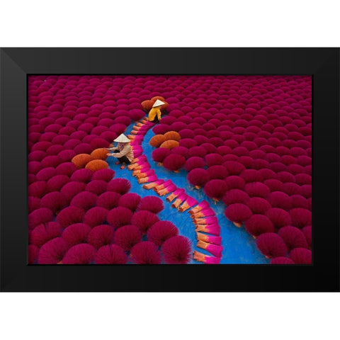 Incensing Work Black Modern Wood Framed Art Print by Khan Ronnie, Azim