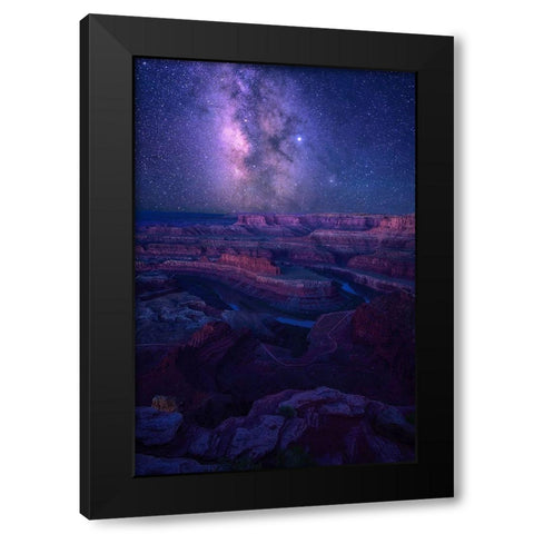 Milky Way Over Dead Horse Point Black Modern Wood Framed Art Print by Xu, Mei