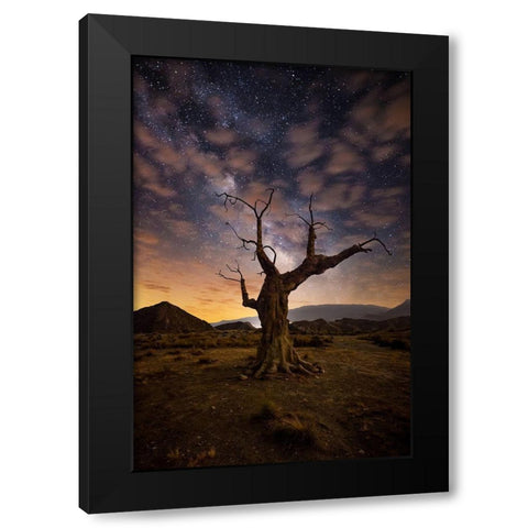 Lonely Black Modern Wood Framed Art Print by Ionut Dascalu, Andrei