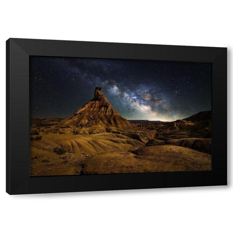 Visiting Mars Black Modern Wood Framed Art Print by Ionut Dascalu, Andrei
