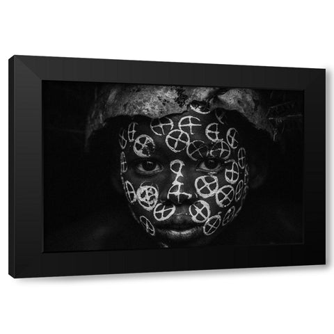 No.101 Black Modern Wood Framed Art Print by M, Adirek