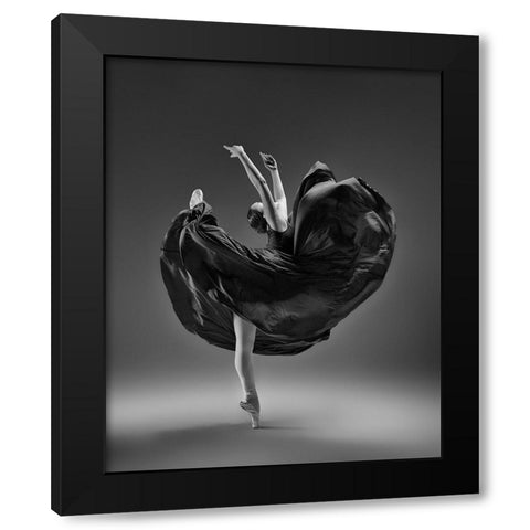 Untitled Black Modern Wood Framed Art Print with Double Matting by Li, Rob