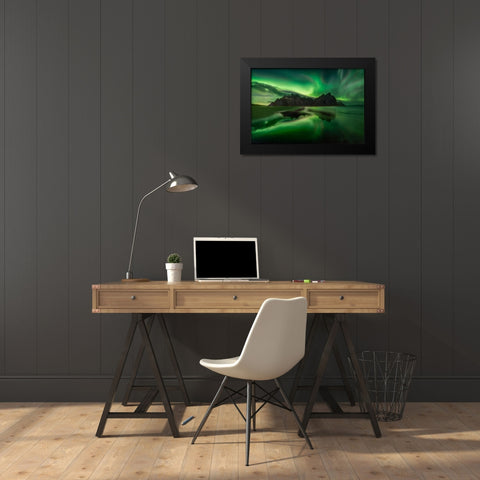 Wild Green Hell Black Modern Wood Framed Art Print by Kuric EP, Marian
