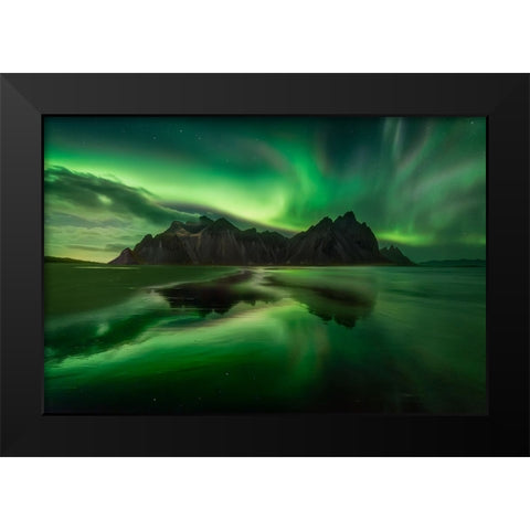 Wild Green Hell Black Modern Wood Framed Art Print by Kuric EP, Marian
