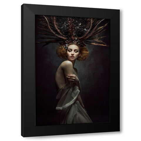 In Dreams Black Modern Wood Framed Art Print by Siegart