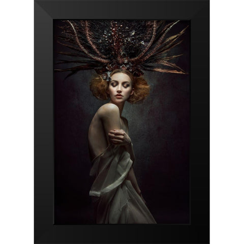 In Dreams Black Modern Wood Framed Art Print by Siegart