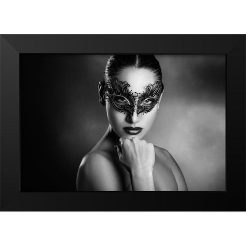 Unknown Black Modern Wood Framed Art Print by Tambe, Peppe