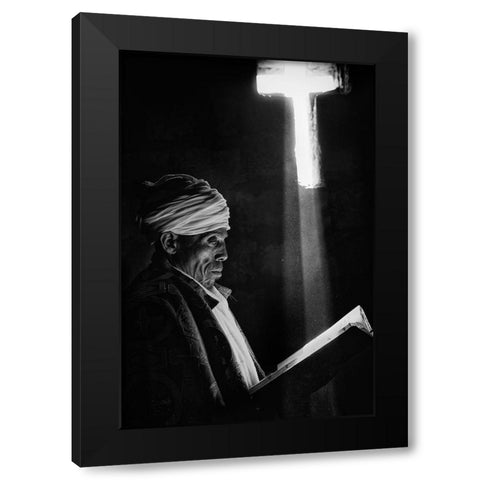 The Holy Book Black Modern Wood Framed Art Print with Double Matting by Cavalli, Giovanni