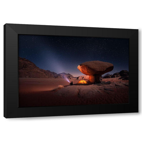 Mashroom Rock Black Modern Wood Framed Art Print by Nienartowicz, Karol