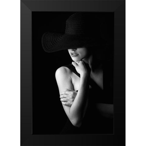 Untitled Black Modern Wood Framed Art Print by Kostadinov, Bobby