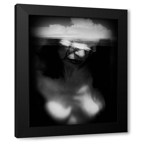 Untitled Black Modern Wood Framed Art Print by Bousca, Bogdan