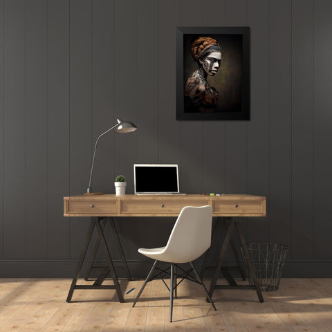 From Another Time Black Modern Wood Framed Art Print by Siegart