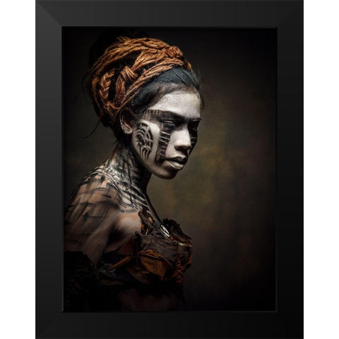 From Another Time Black Modern Wood Framed Art Print by Siegart