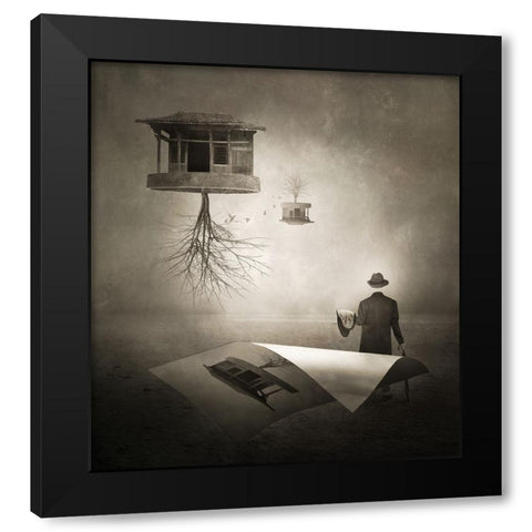 Untitled Black Modern Wood Framed Art Print by XibiaoHuang