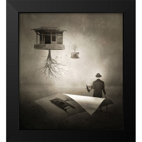 Untitled Black Modern Wood Framed Art Print by XibiaoHuang