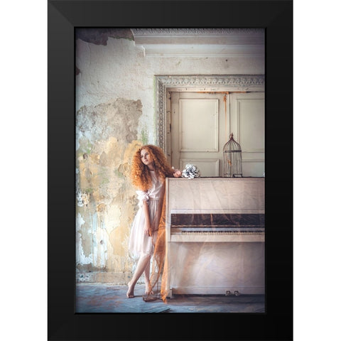 Redhead Muse Black Modern Wood Framed Art Print by Bolgov (Axe), Ruslan