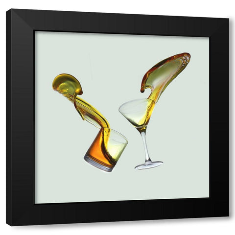 Argument Black Modern Wood Framed Art Print with Double Matting by Rahayu, Ganjar
