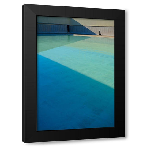 Zig Zag Effect Black Modern Wood Framed Art Print by Joseph, Florentinus