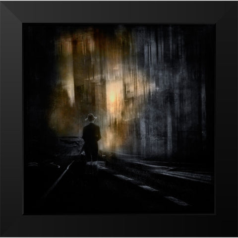 Hope Black Modern Wood Framed Art Print by Pansky, Rachel