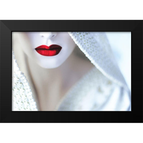 Gaesha Black Modern Wood Framed Art Print by Cherkaoui, Fatima