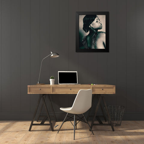 Sguardo Black Modern Wood Framed Art Print by Affolti, Giordano