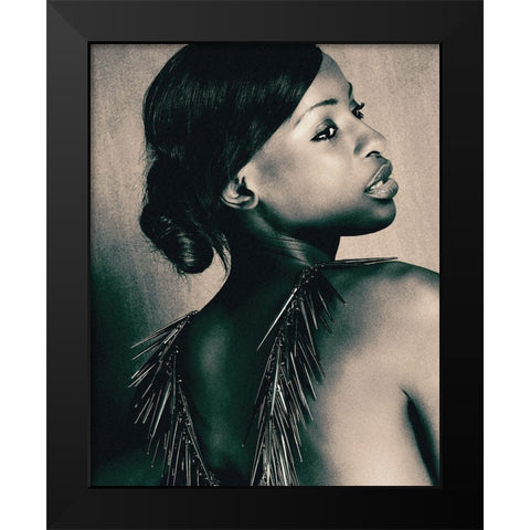 Sguardo Black Modern Wood Framed Art Print by Affolti, Giordano