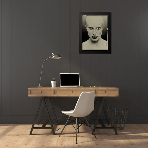 Pelata Black Modern Wood Framed Art Print by Affolti, Giordano