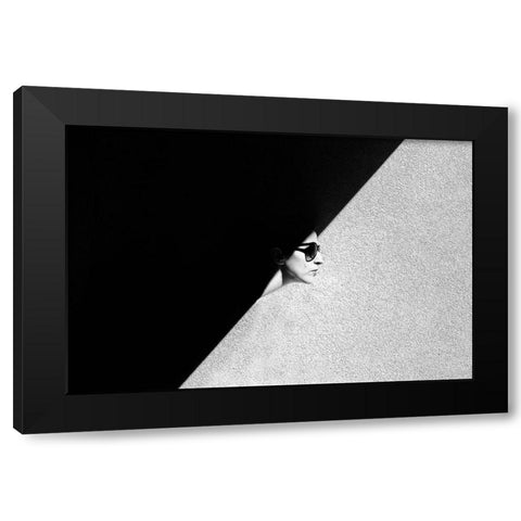 Yes Or No? Black Modern Wood Framed Art Print with Double Matting by Scuka, Dasa
