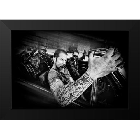 Good Criminals Black Modern Wood Framed Art Print by Affolti, Giordano