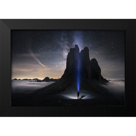 Lightguide Black Modern Wood Framed Art Print by Nienartowicz, Karol