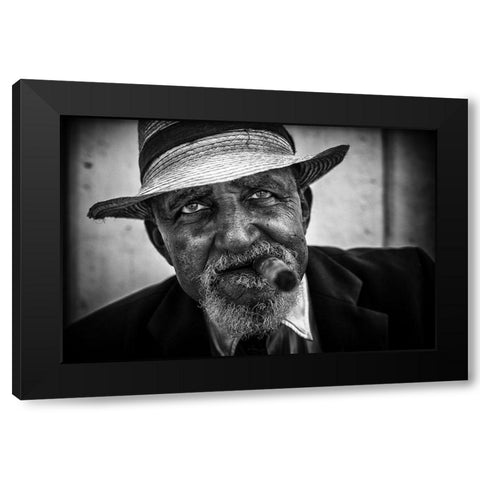 Elegance Black Modern Wood Framed Art Print with Double Matting by Stranak, Pavol