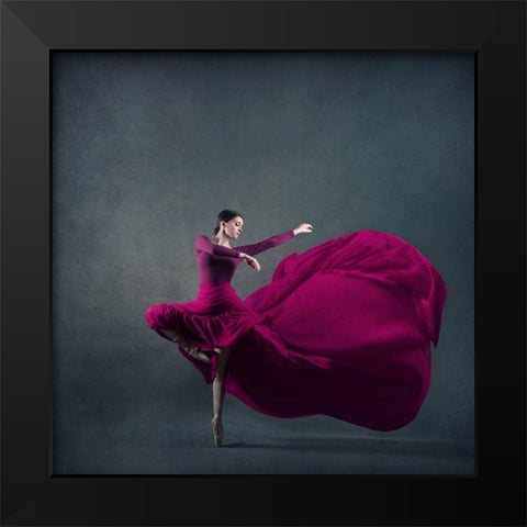 The Girl A Dance Black Modern Wood Framed Art Print by Hasheminasab, Moein