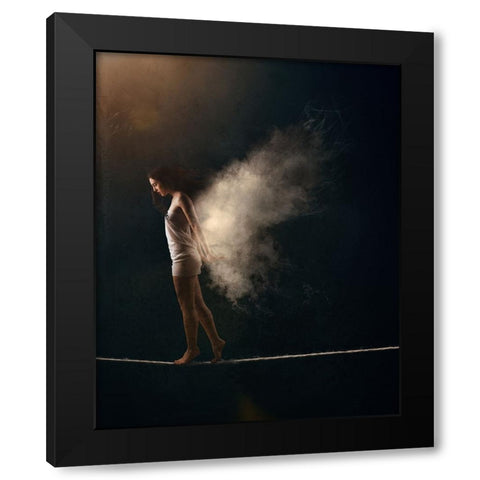 Burning-SLow Black Modern Wood Framed Art Print with Double Matting by Benvenuti, Laura