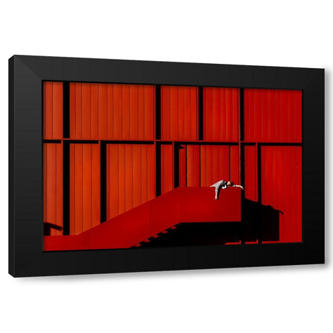 Fashion Geometry Black Modern Wood Framed Art Print with Double Matting by Bolgov, Ruslan