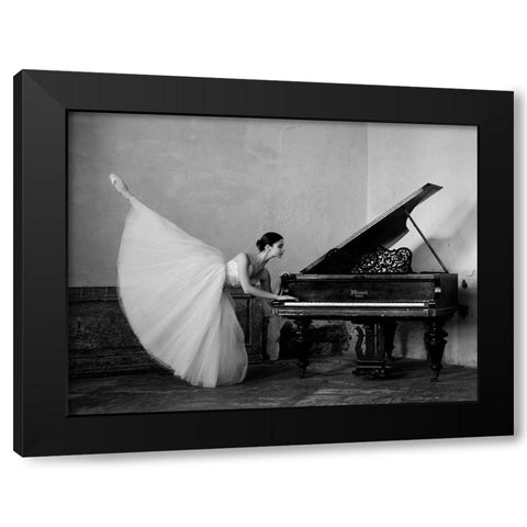 I Will Dance For You Black Modern Wood Framed Art Print with Double Matting by Kapsha, Eduards
