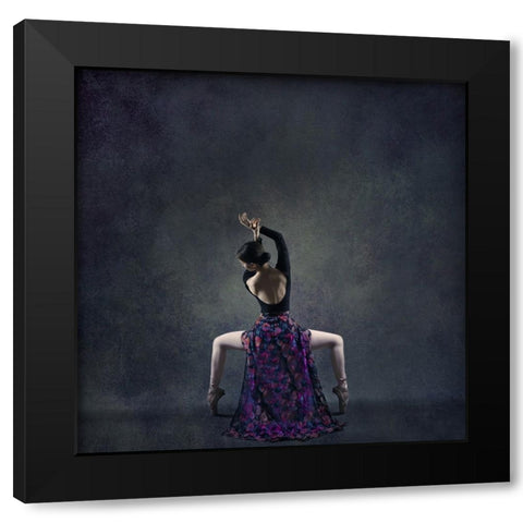 The Girl A Dance Black Modern Wood Framed Art Print with Double Matting by Hasheminasab, Moein