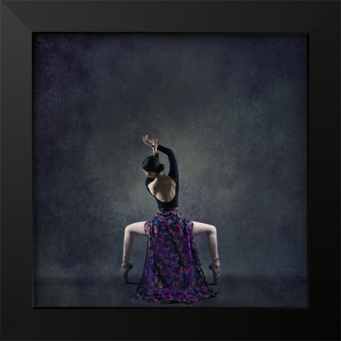 The Girl A Dance Black Modern Wood Framed Art Print by Hasheminasab, Moein
