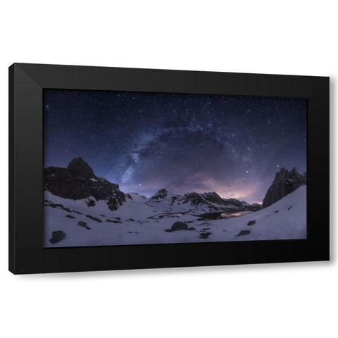 Via De Invierno Black Modern Wood Framed Art Print by Gonzalez, Carlos