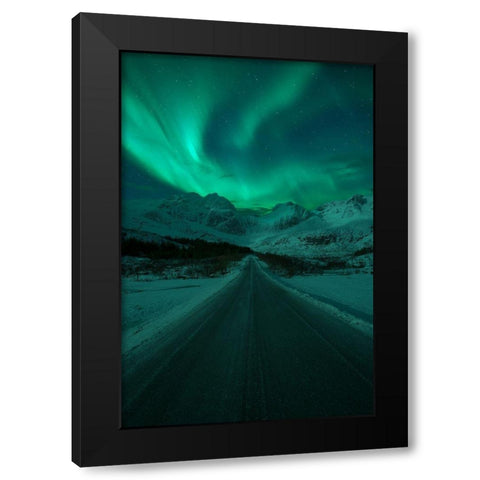 La Dama De La Carretera Black Modern Wood Framed Art Print by Gonzalez, Carlos