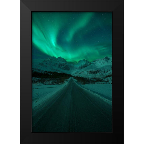 La Dama De La Carretera Black Modern Wood Framed Art Print by Gonzalez, Carlos