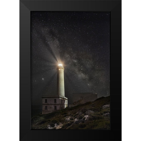 S.T. 007 Black Modern Wood Framed Art Print by Gray, Dorian